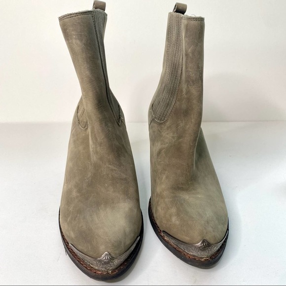 Jeffrey Campbell Bentley 2 Western Leather Bootie Gray - Picture 5 of 5